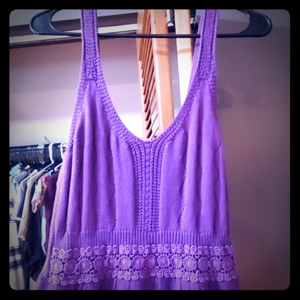 Long purple sun dress